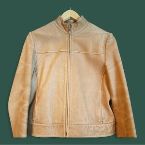 Distressed New Zealand Lambskin Moto Jacket